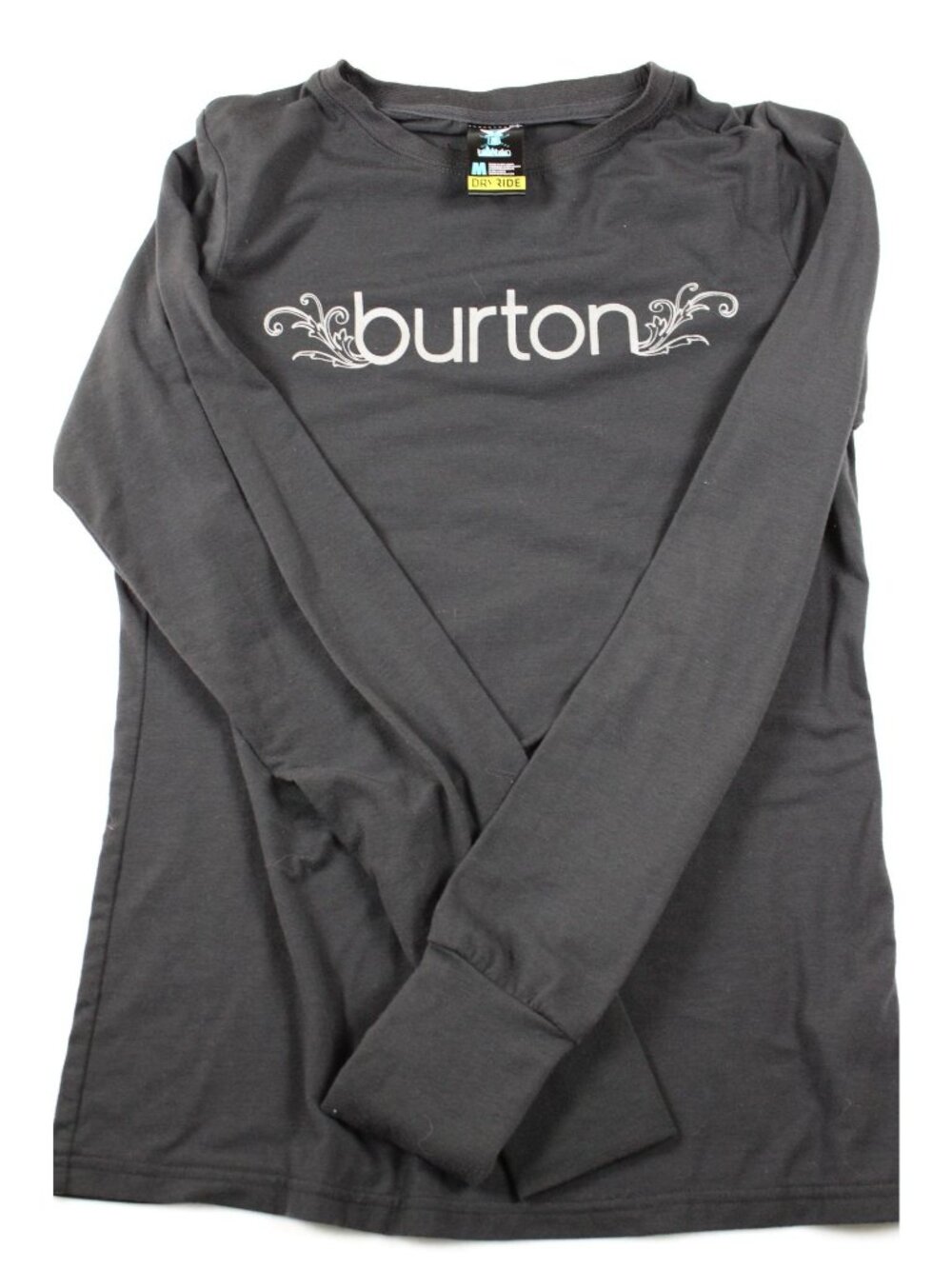 Burton Womens Black Long-Sleeve Shirt With Logo & Floral Print Size M
